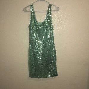 Sequins dress (mint green)